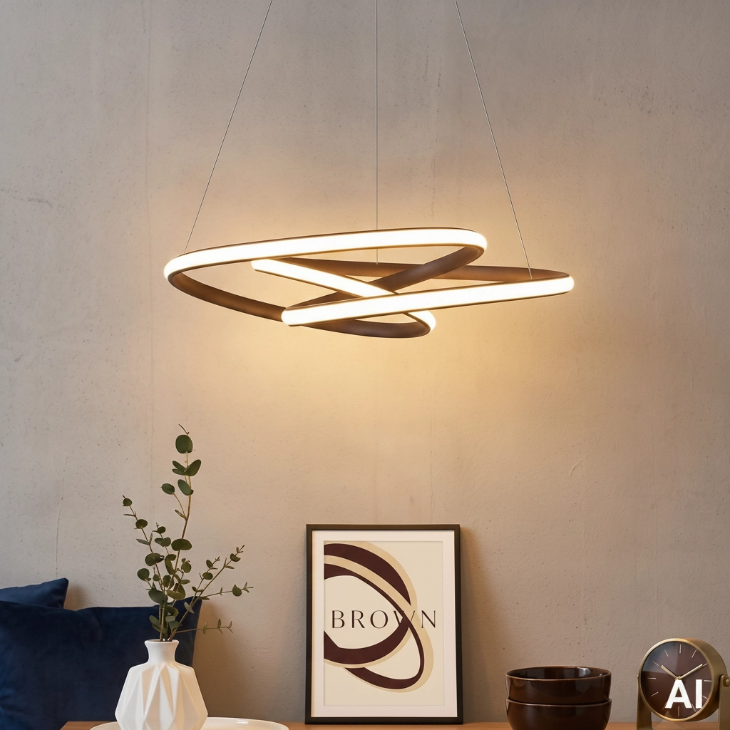 Design pendant lamp Menton coffee brown