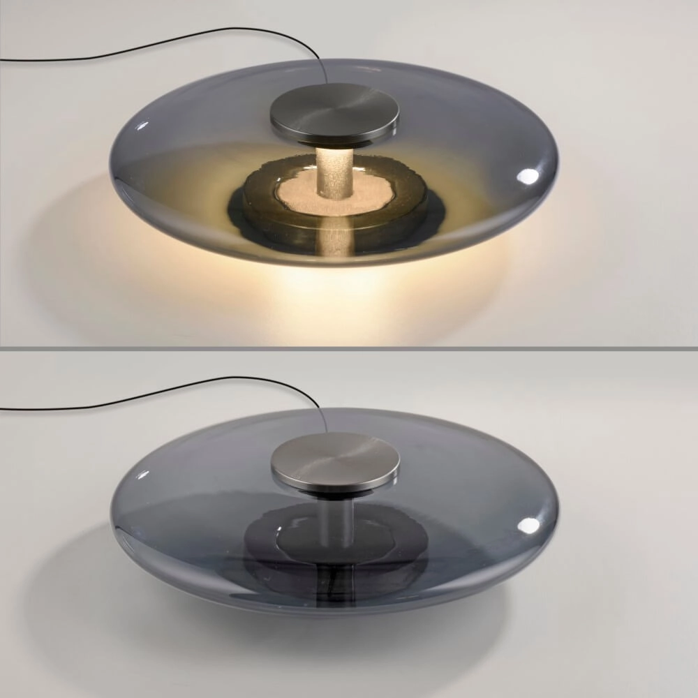 Designer table lamp Pure Vitrum gray Paul Neuhaus 4012248382707
