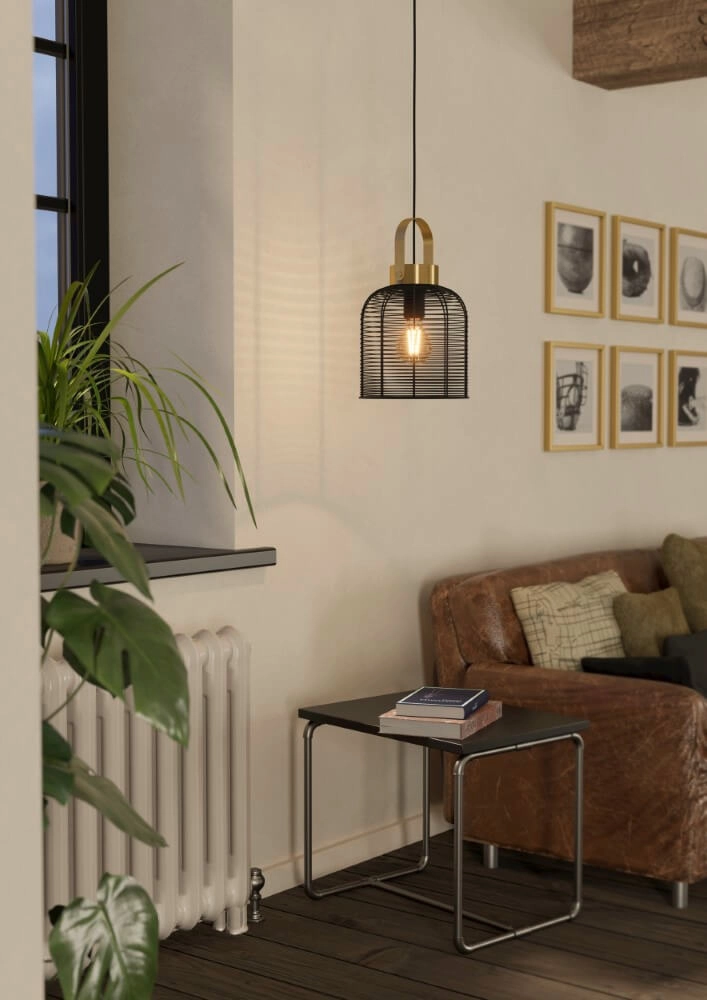 Wire lamp Roundham Ø 22cm - black with gold Eglo 9002759439637