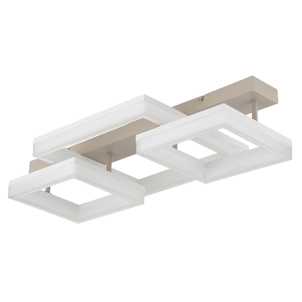 Modern ceiling lamp Zara sand brown square 66cm Globo 9007371567089