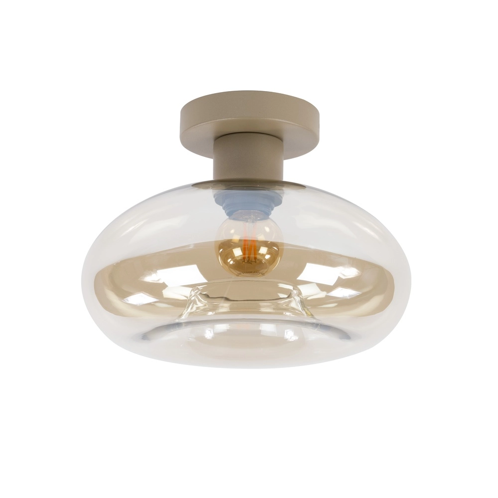 Moderne plafondlamp Soll zand bruin Ø 27cm Lyora 8716803514669