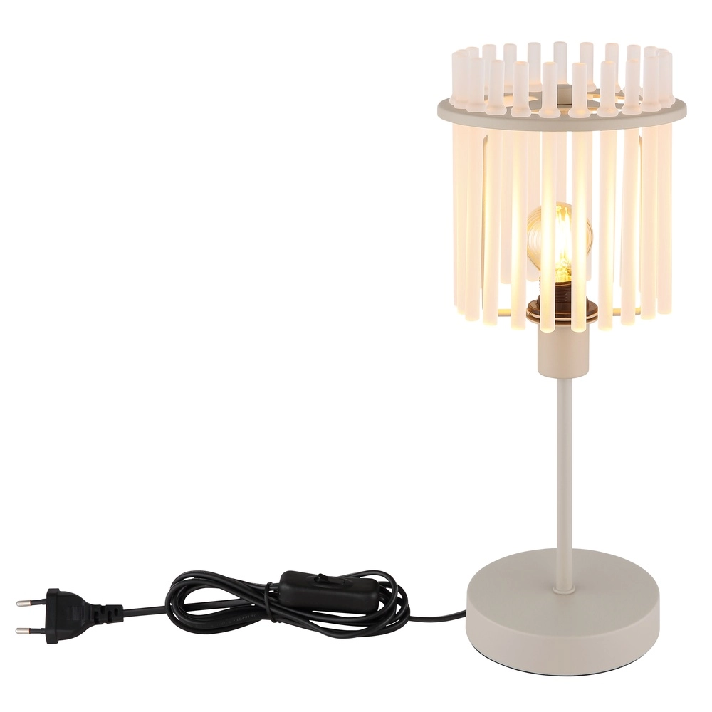 Table lamp Gorley sand brown with glass Globo 9007371569700