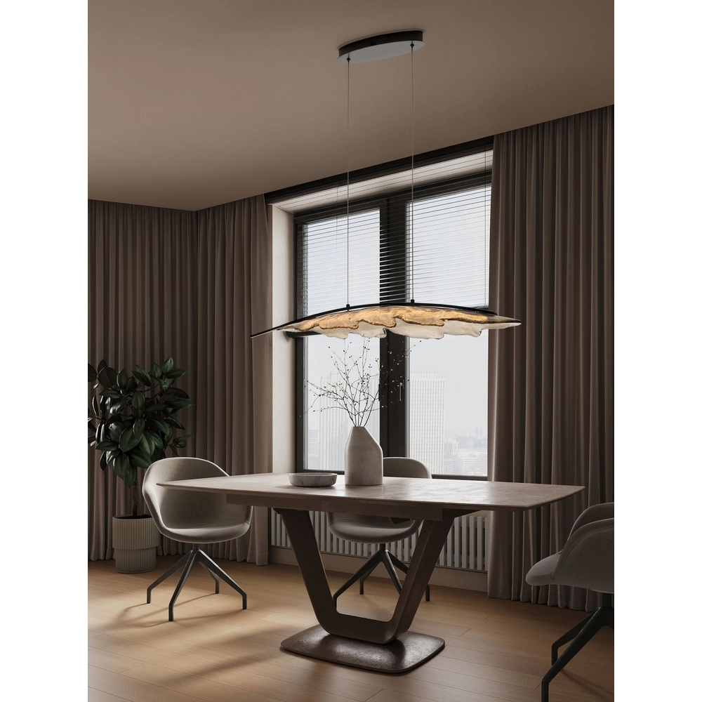 Design pendant lamp Amado anthracite with mocha 104cm