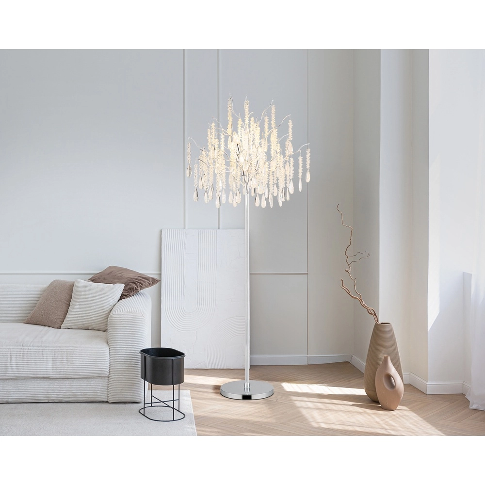 Floor lamp Kinga silver grey Ø 55cm Globo 9007371570010