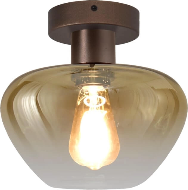 Ceiling lamp Genua brown with gold glass Ø 24cm