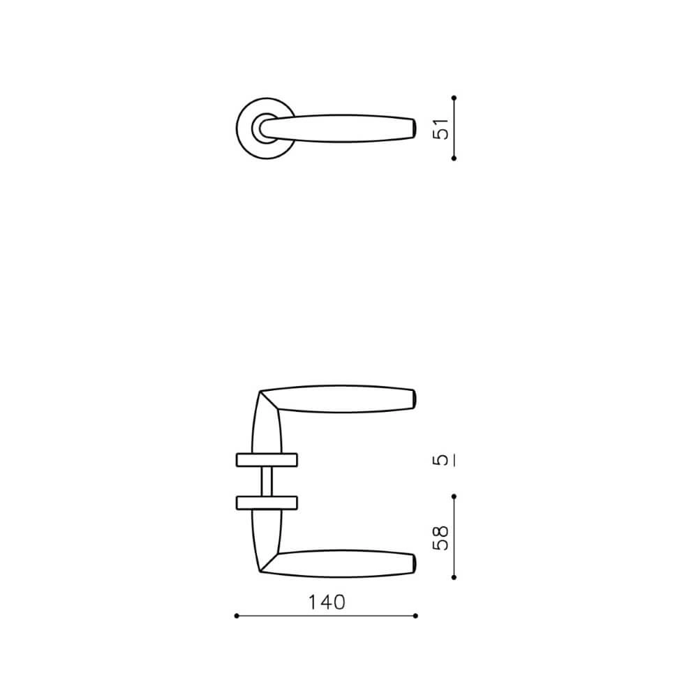 Design door handle Aurelia anthracite Olivari 8714186477670