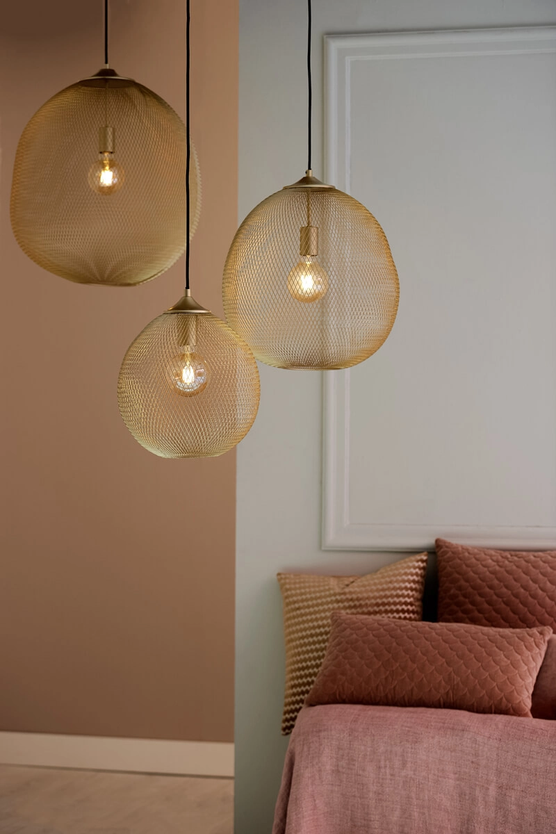 Golden pendant lamp Moroc Ø 40cm Light & Living 8717807605216