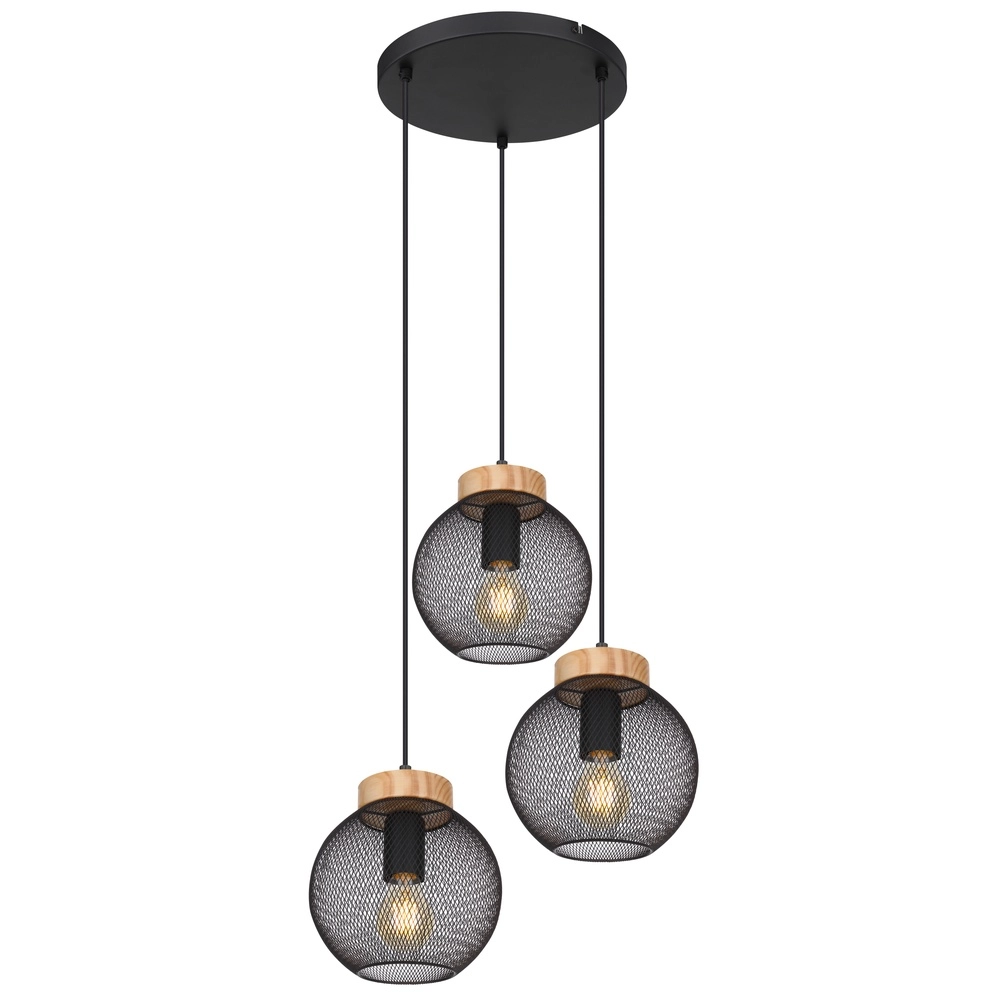 Black pendant lamp Pablo Mesh