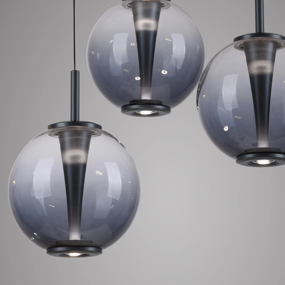 Pendant lamp Pure E-Infinty Mystic Grey with smoke glass Paul Neuhaus 4012248397862