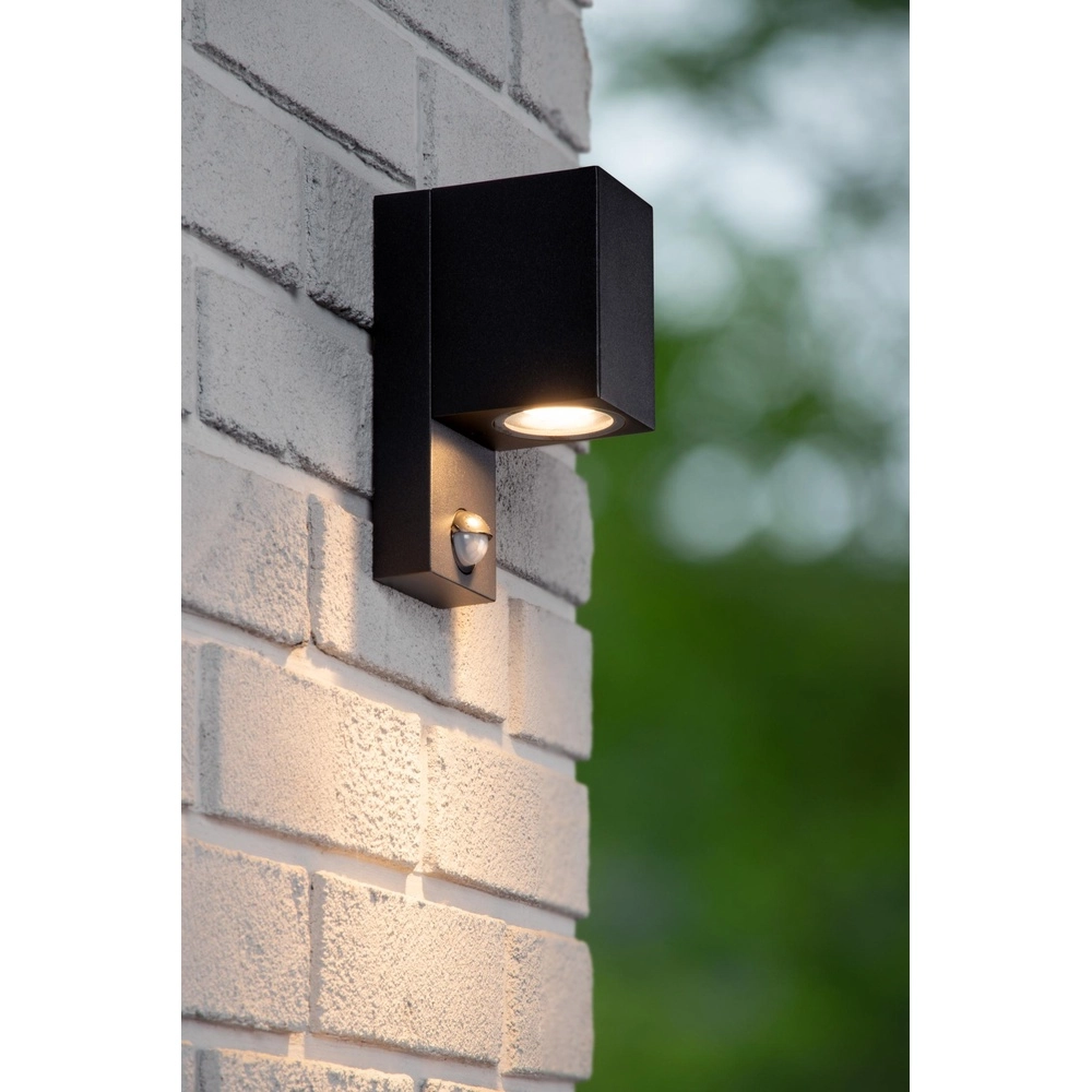 Design wall spot Zaro Single black with sensor Lucide 5411212690128