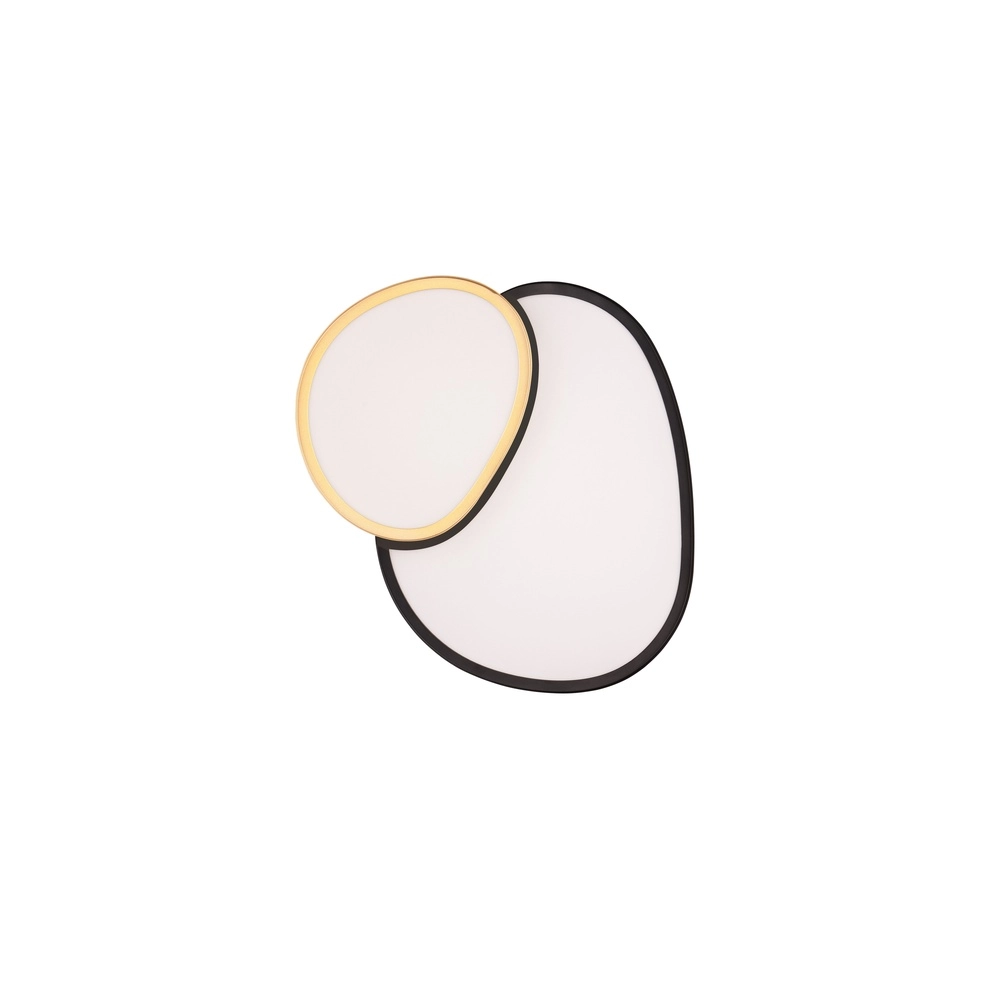 Organic ceiling light Rise 43.5cm black with gold Trio 4017807600599