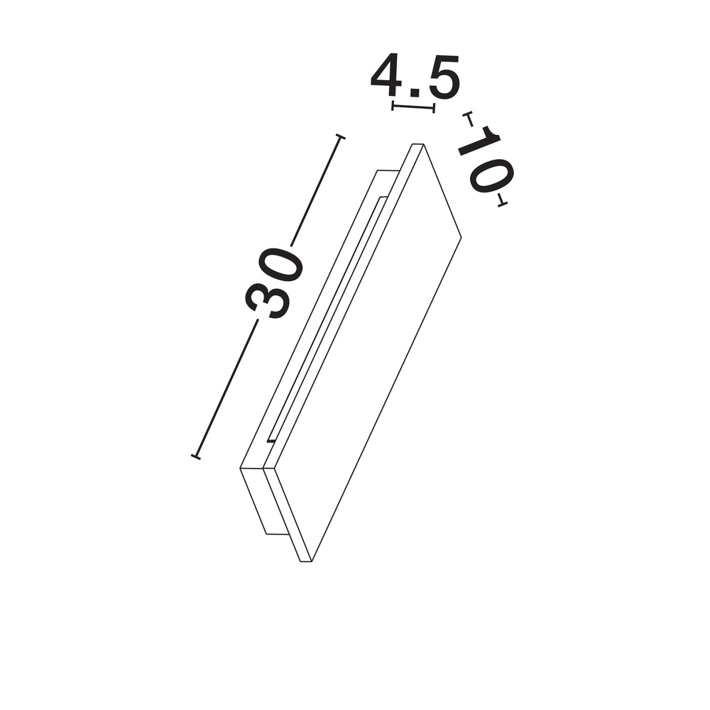 Wall lamp Luna rectangle 20cm Lyora 5212017454607