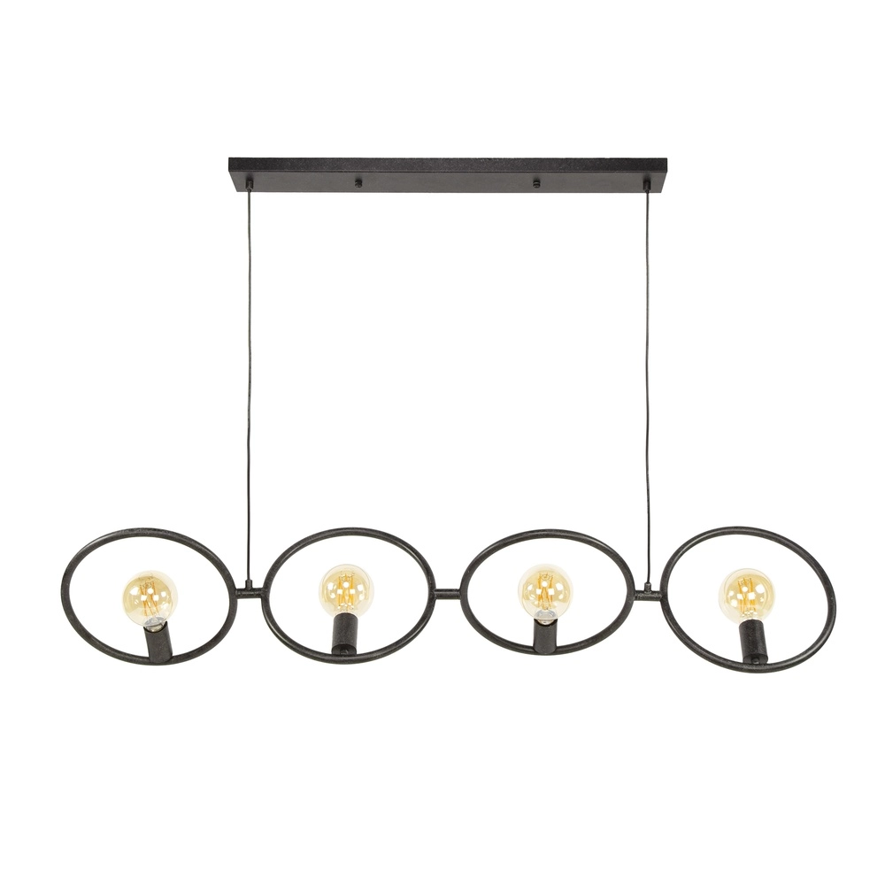 Design pendant lamp Loop black - 4x E27 Lyora 8716803511057