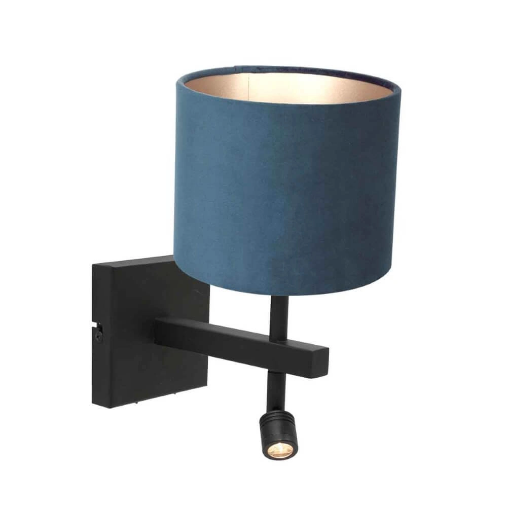 Blue velvet wall lamp Stanger Steinhauer 8712746151640