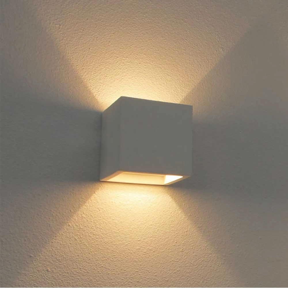 Paintable wall spot Plaster Square Up-Down white Artdelight 8719831733286