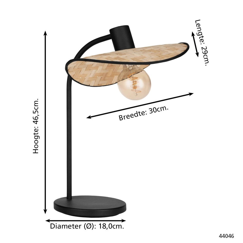 Rattan desk lamp Marywell Eglo 9002759440466