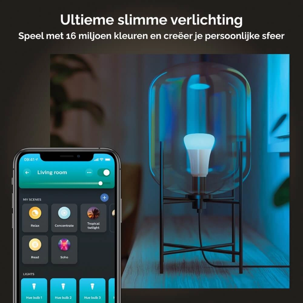 Hue Starterpack - E27 - 11W - White and Color Philips 8719514291355