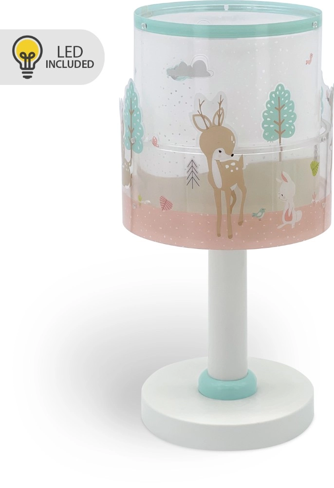 Children's room table lamp Loving Deer white