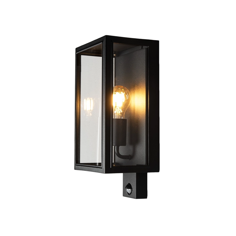 Wall lamp Carpi Black with sensor
