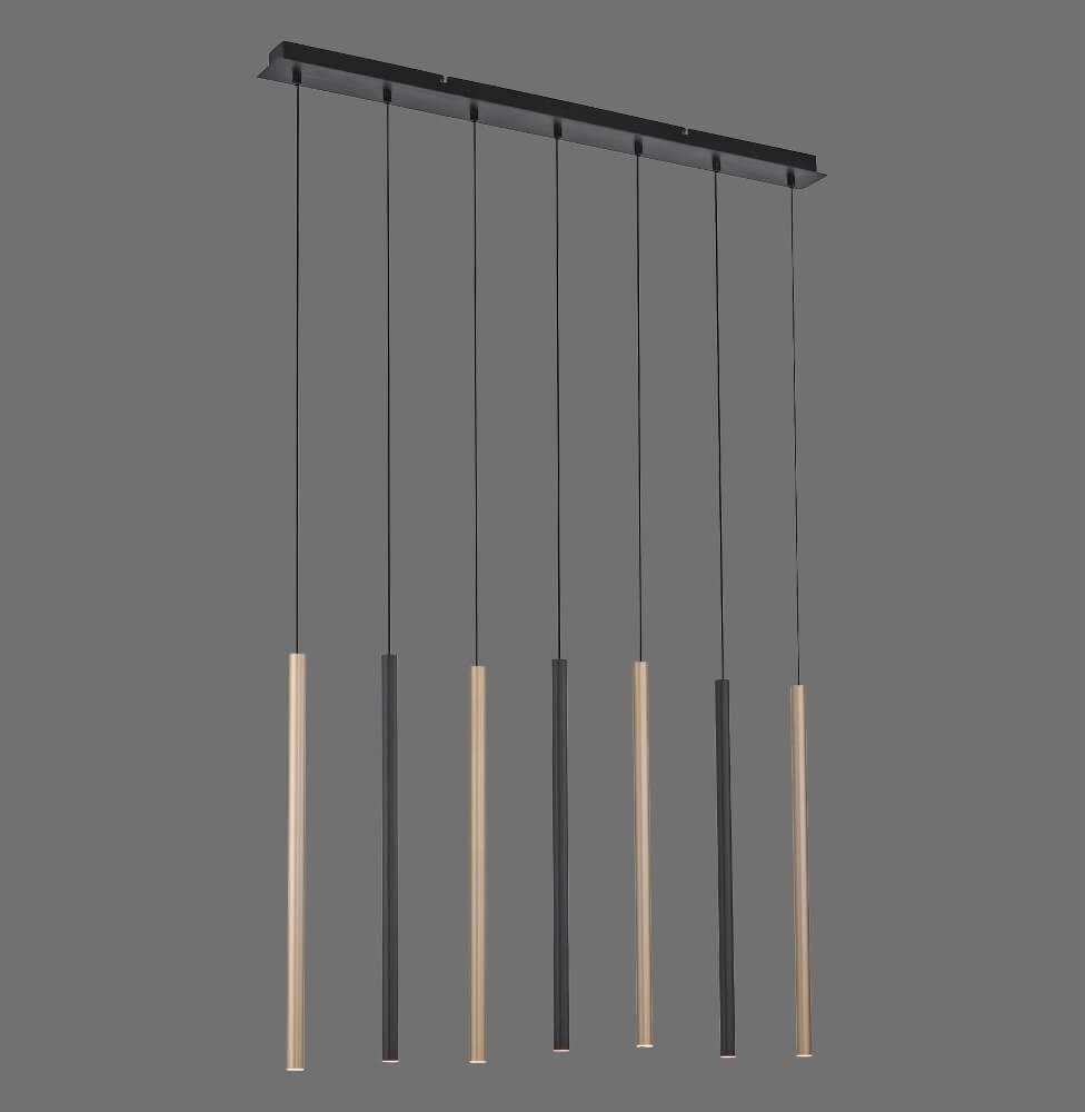 Unique pendant lamp Flute 7-light Paul Neuhaus 4012248374771