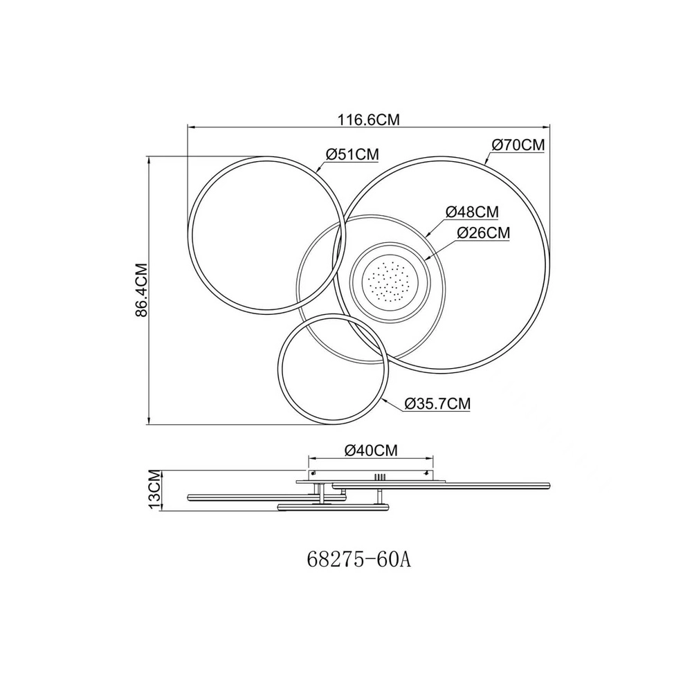 Modern ceiling lamp Johnson silver grey Globo 9007371592548