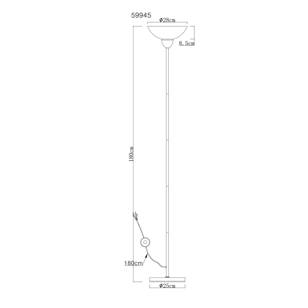 Floor lamp Lima nickel Globo 9007371453344