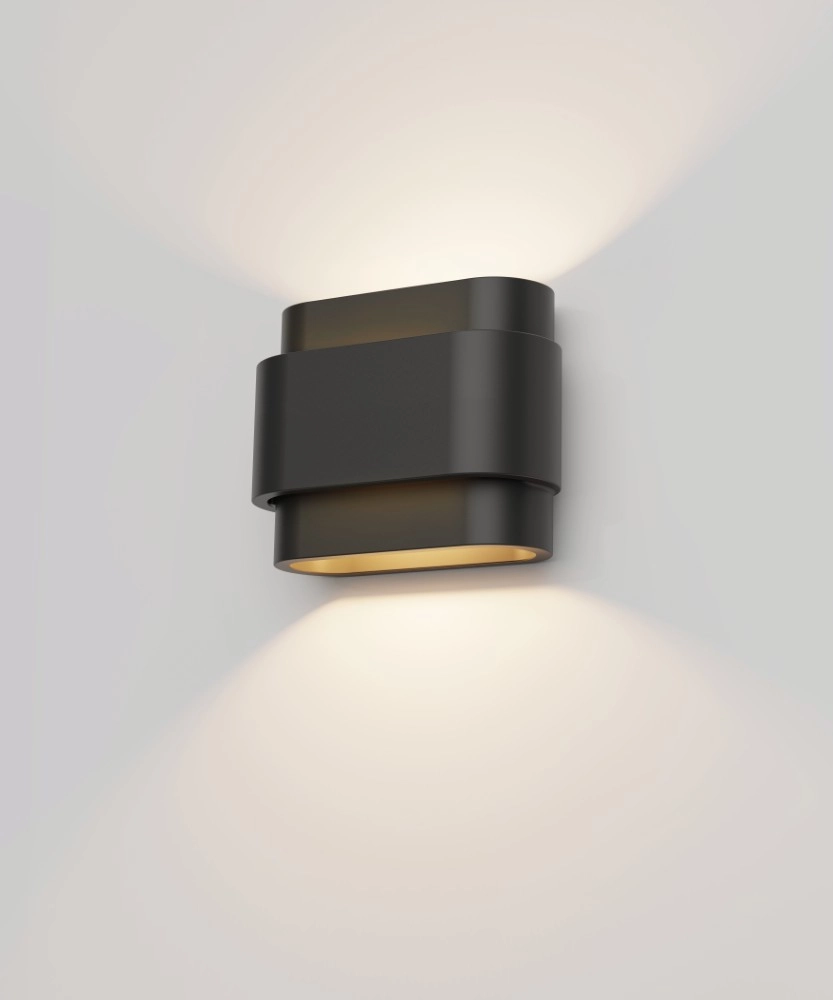 Unique wall lamp Metz Black