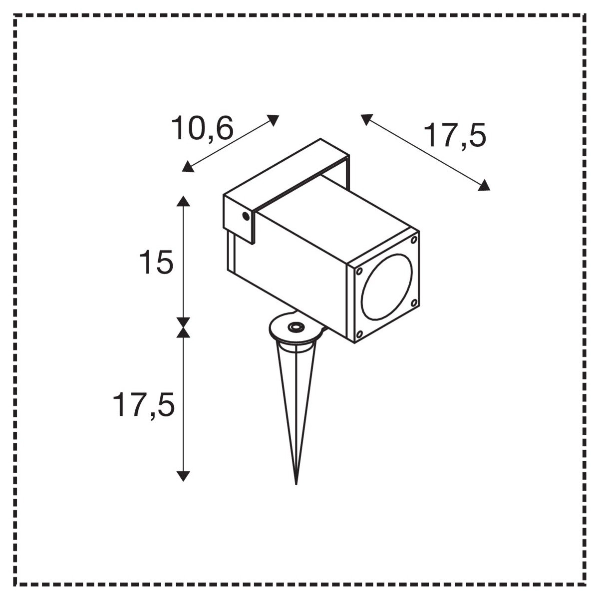 Tight spike spot Theo Bracket SLV 4024163248020