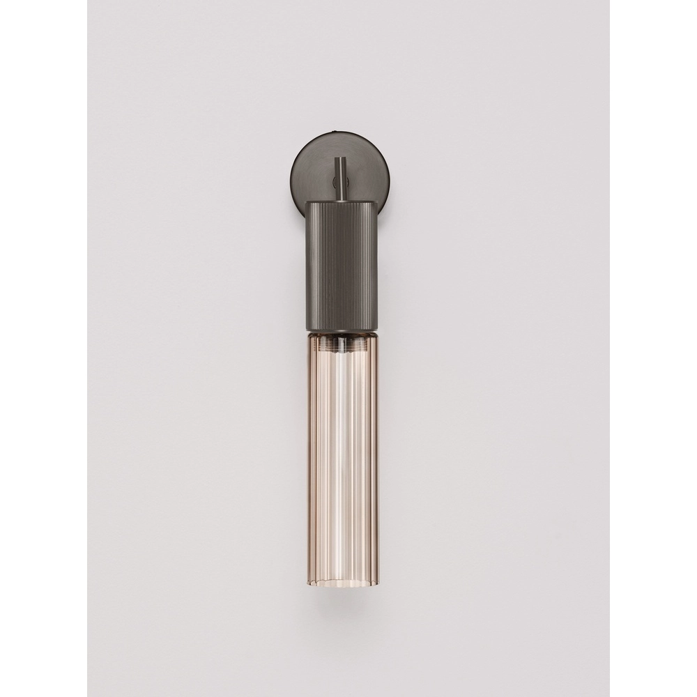 Design wall lamp Brielle anthracite with mocha glass Lyora 5212017495440