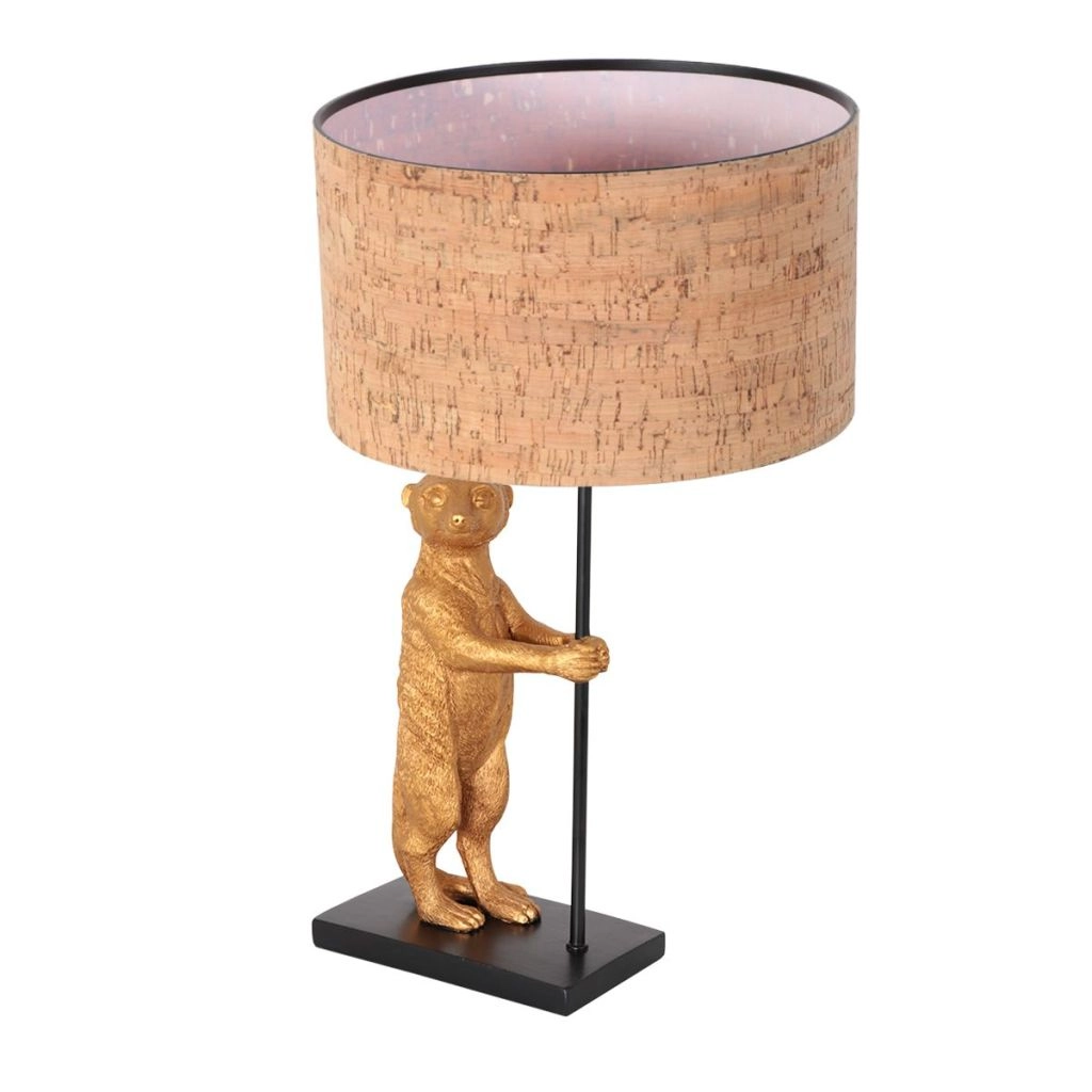 Black table lamp Animaux with cork cap Ø30cm Steinhauer 8712746180565