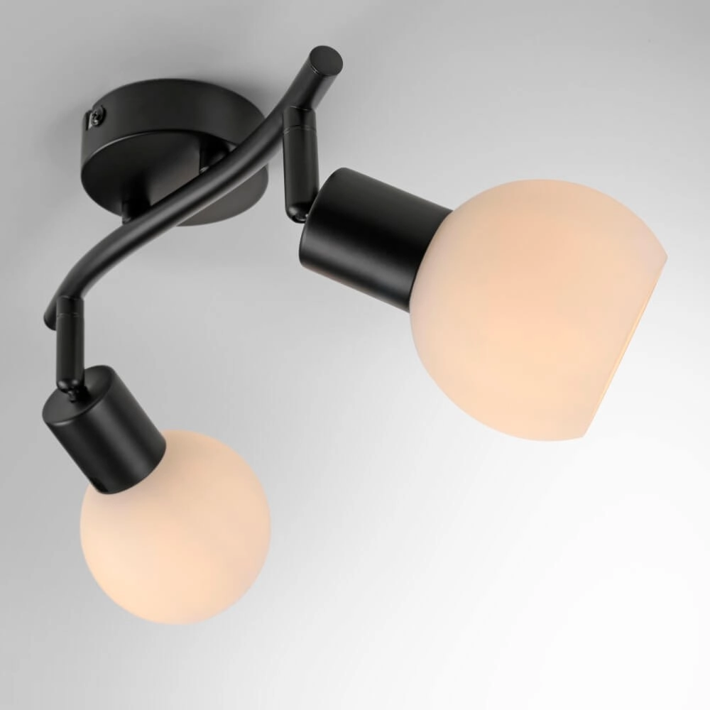 Black ceiling lamp Loki 2-light Just Light 4043689000769