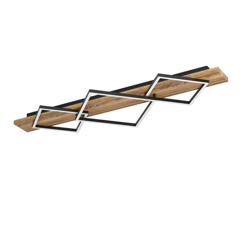 Ceiling lamp Boyal black with dark wood