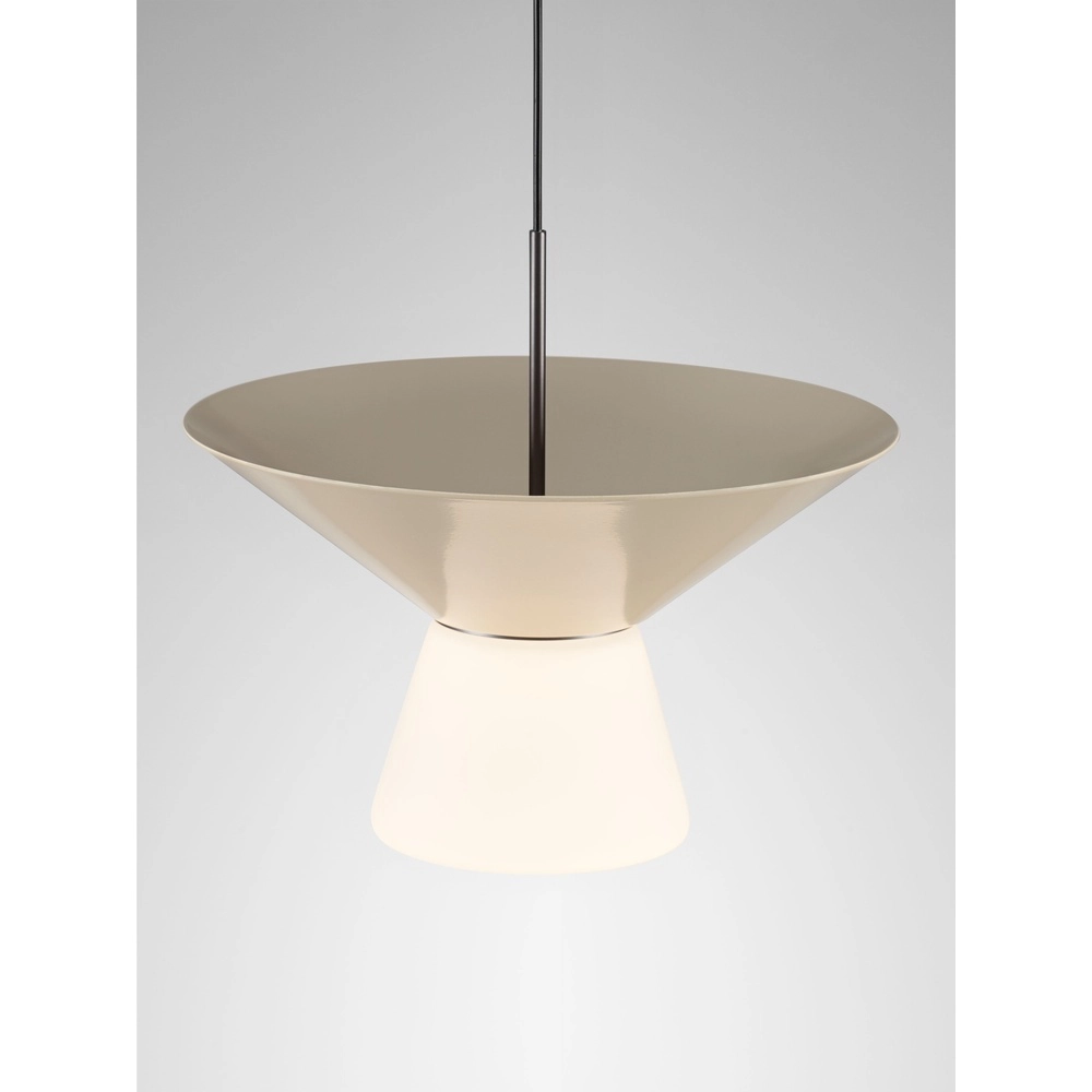 Design pendant lamp Baris white with grey Ø 22cm