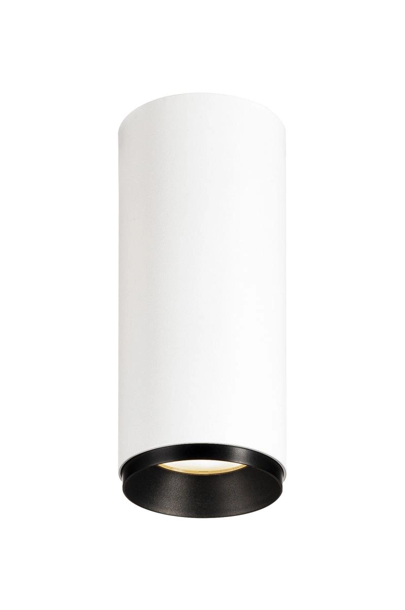 Surface-mounted spot Numinos S cylinder white/black 3000K - 36deg