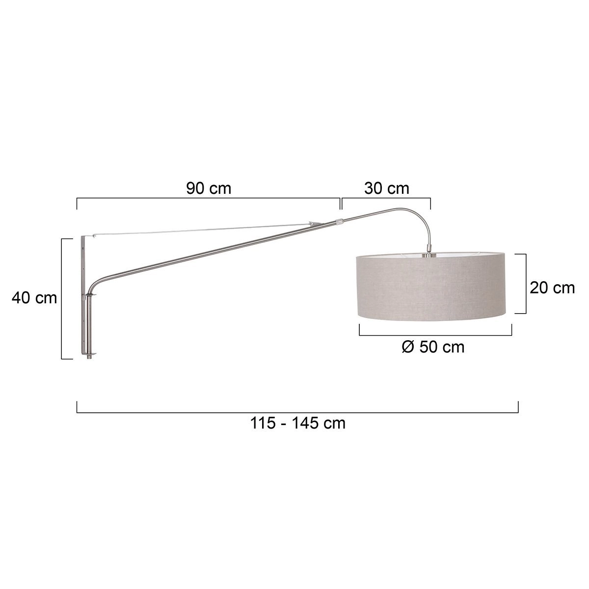 Adjustable reading lamp Gramineus with hood Steinhauer 8712746132465