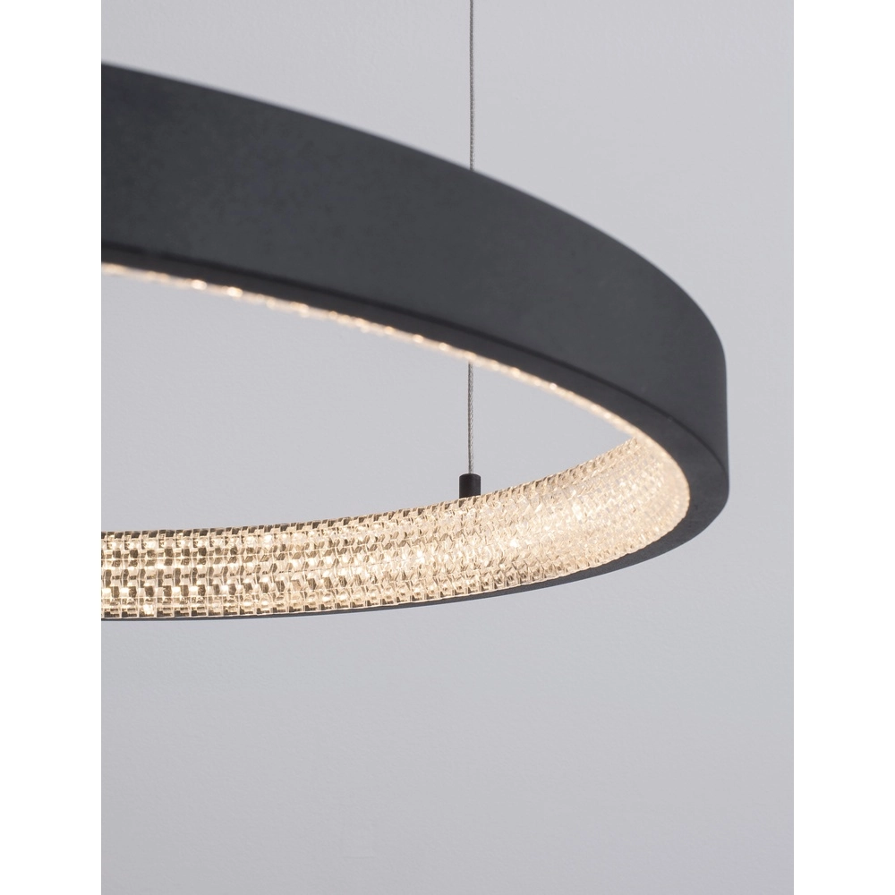 Pendant lamp Preston black Ø 60cm Lyora 5212017429179