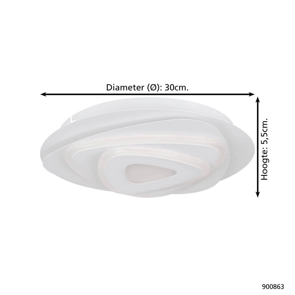 White LED ceiling light Palagiano Ø 30cm Eglo 9008606264087