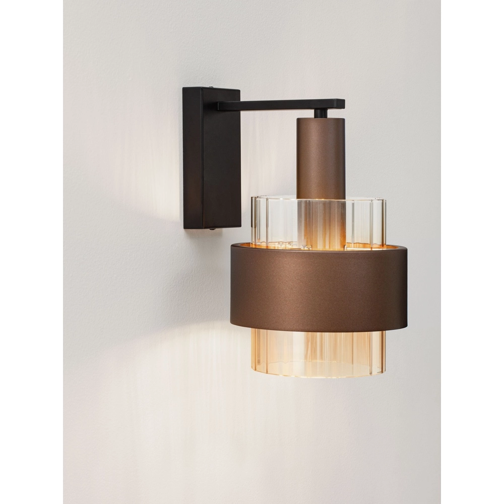 Modern wall lamp Serena coffee brown Lyora 5212063501201