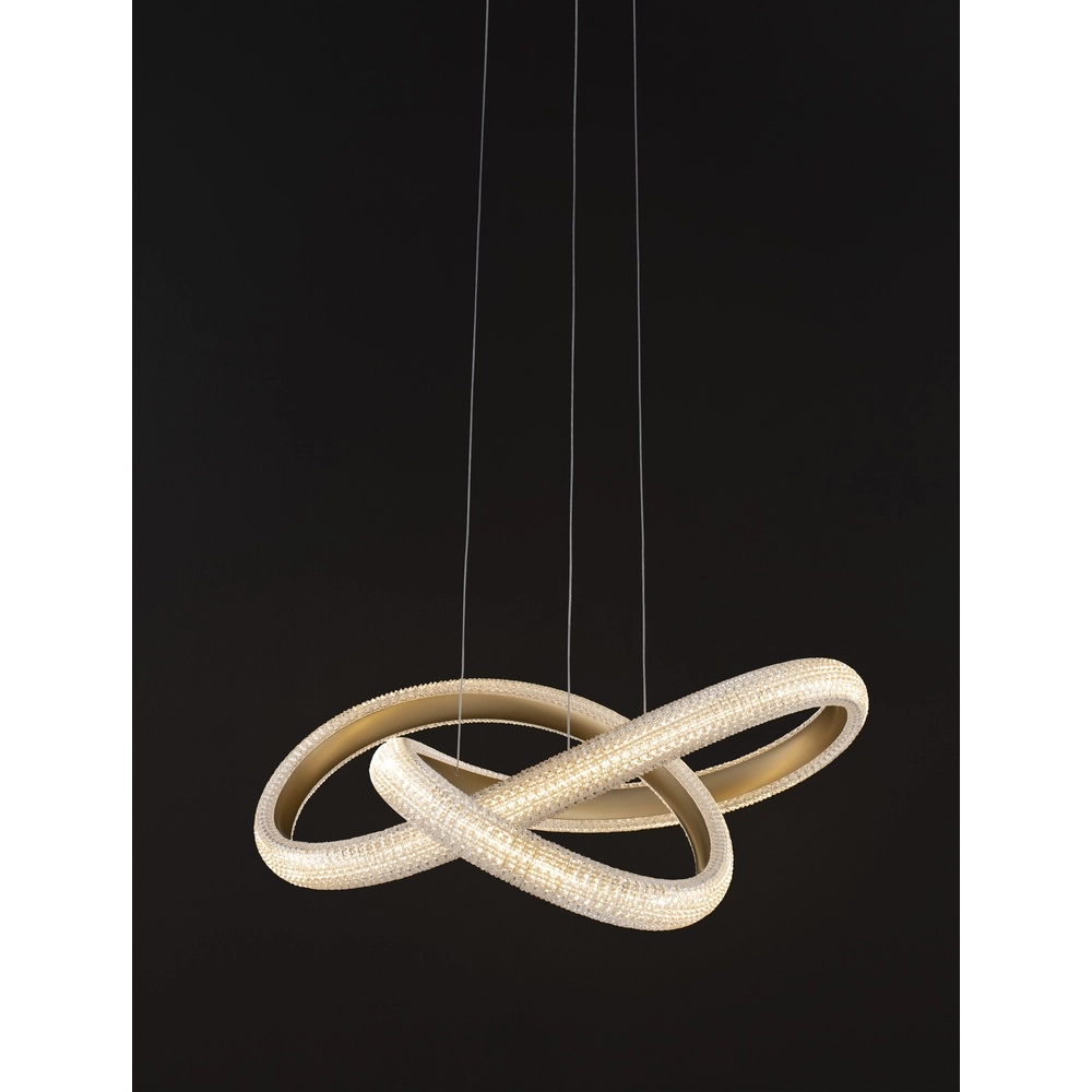Pendant lamp Medora Curl gold 52.5cm Lyora 5212017433428