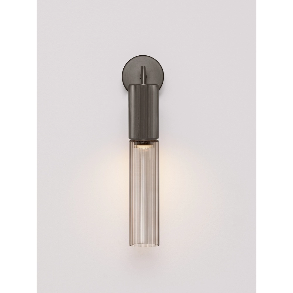 Design wall lamp Brielle anthracite with mocha glass Lyora 5212017495440