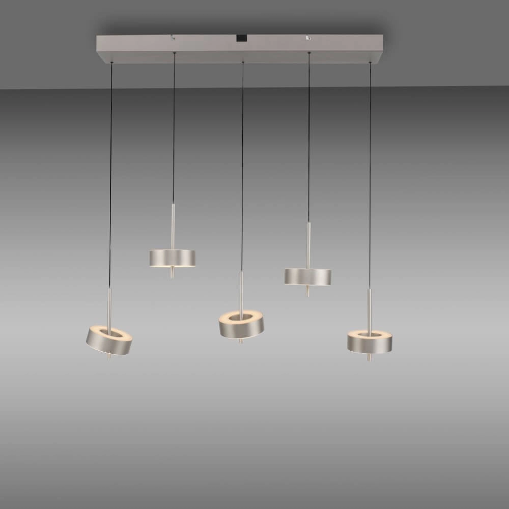 5-light pendant lamp Q-Rotate Aluminum Modern Paul Neuhaus 4012248383186