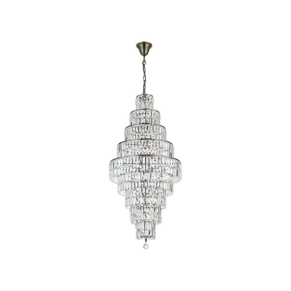 Chandelier Empire antique brass Ø 60cm Searchlight 5053423303826