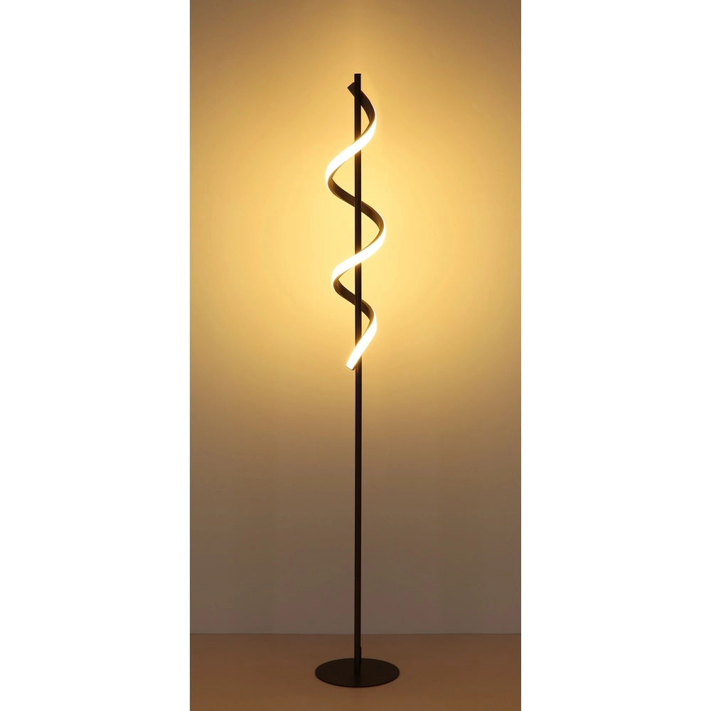 Floor lamp Spiro bronze with sand brown Globo 9007371590315