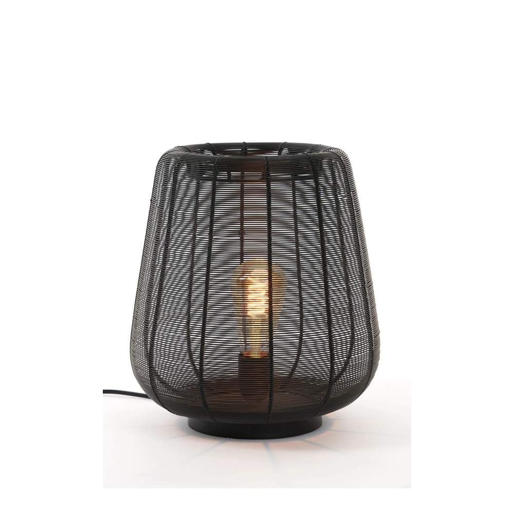 Black table lamp Adeta Ø 29cm Light & Living 8717807600938