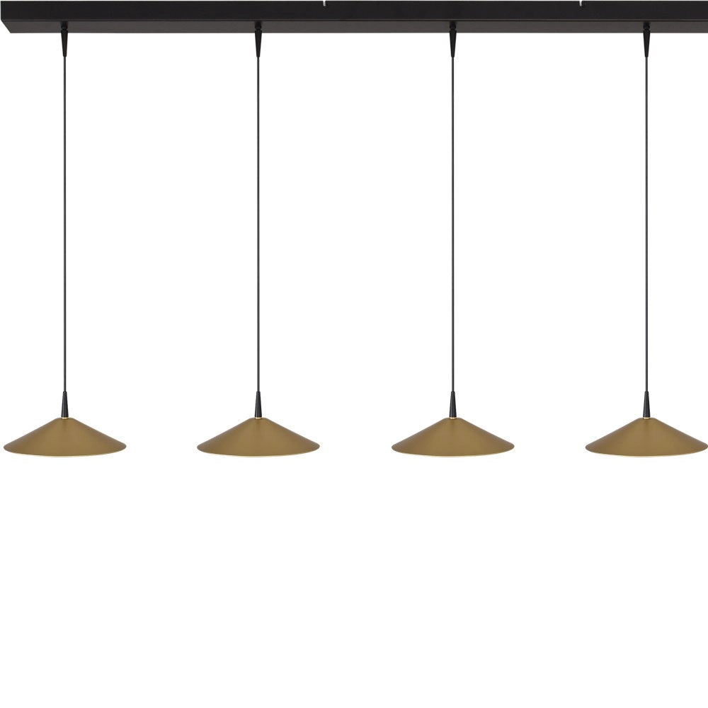 5-light pendant lamp Ceppo black with gold Ø 22cm Masterlight 8718121358451
