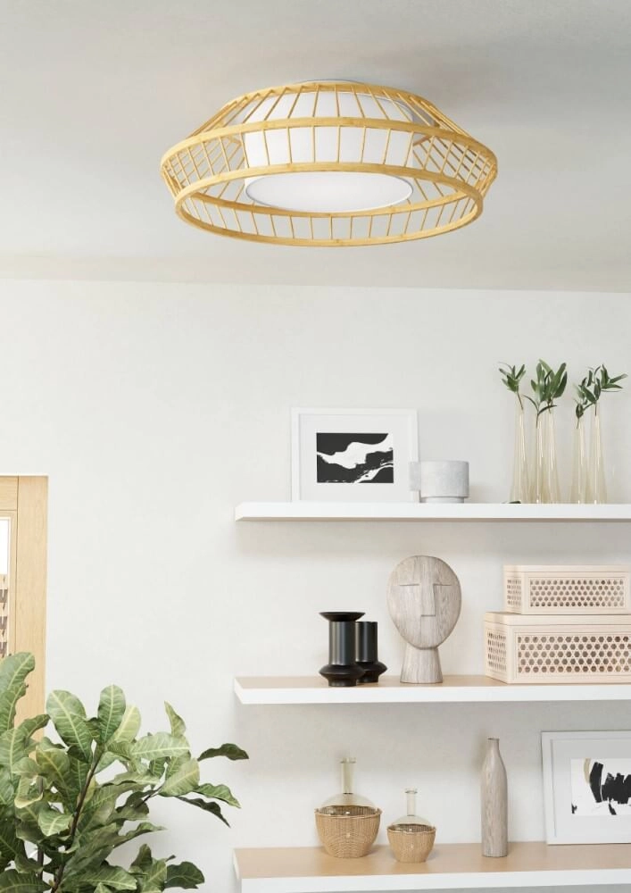 Ceiling lamp Yuku-Z wood Ø 46cm Eglo 9008606274048