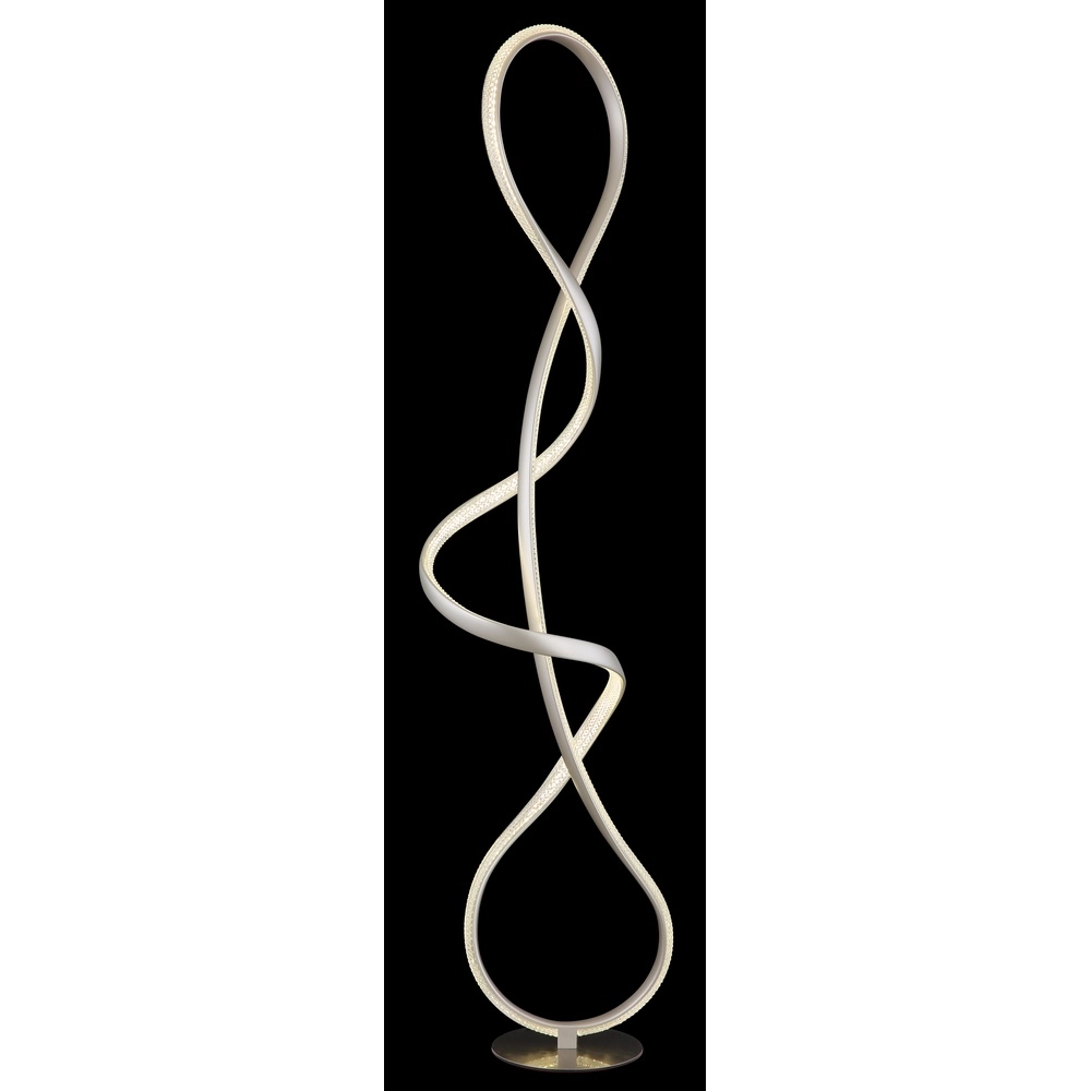 Nickel Floor Lamp Swirl Modern Globo 9007371509331