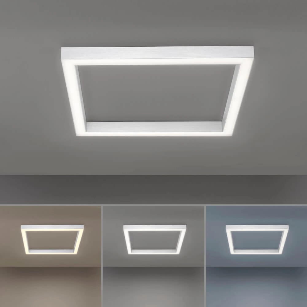 Square ceiling lamp Pure Lines Square aluminum Paul Neuhaus 4012248357910