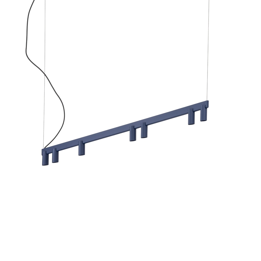 Design pendant lamp Fourty 7-light navy blue