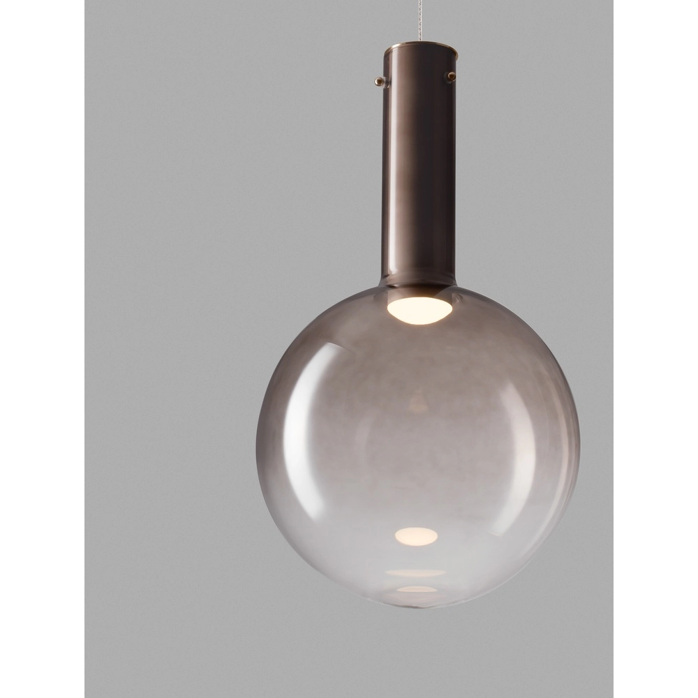 Pendant lamp Nostos brown glass Ø 30cm